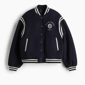 Navy Varsity Jacket – Size XS (NEW)